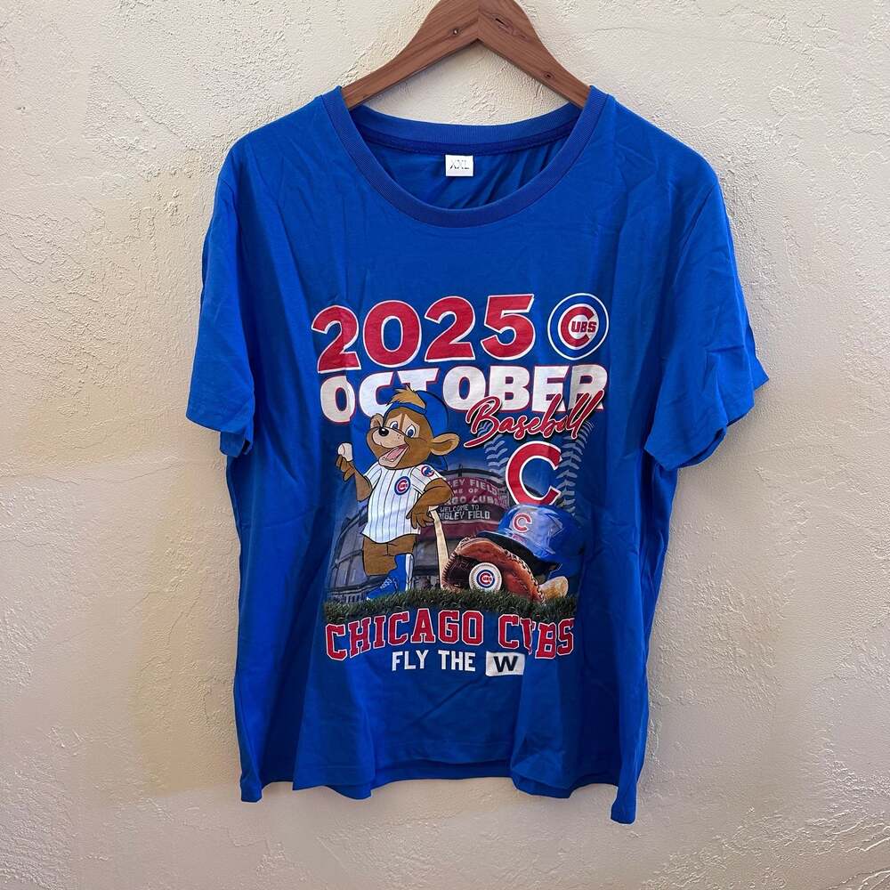 Chicago Cubs 2025 October Baseball Graphic T-Shirt Size 2XL